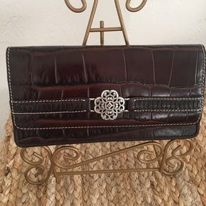 Brighton Croc Leather Wallet